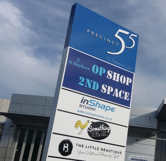 Business Complex Plinth Signwriting Auckland